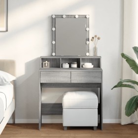 Tocador con luces LED color gris Sonoma 80x41x144,5 cm by , Bedroom Dressers - Ref: Foro24-848183, Price: 113,91 €, Discount: %