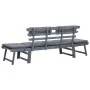 Garden bench with cushions 2 in 1 190 cm gray acacia wood by vidaXL, garden benches - Ref: Foro24-312119, Price: 291,85 €, Di...