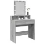 Tocador con luces LED color gris Sonoma 80x41x144,5 cm de , Tocadores para dormitorios - Ref: Foro24-848183, Precio: 112,15 €...