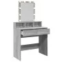 Tocador con luces LED color gris Sonoma 80x41x144,5 cm de , Tocadores para dormitorios - Ref: Foro24-848183, Precio: 112,15 €...