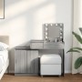 Frisiertisch mit LED-Lichtern in Sonoma-Grau 115x37x110,5 cm. von , Schlafzimmerkommoden - Ref: Foro24-848232, Preis: 123,03 ...