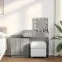 Frisiertisch mit LED-Lichtern in Sonoma-Grau 115x37x110,5 cm. von , Schlafzimmerkommoden - Ref: Foro24-848232, Preis: 120,56 ...