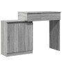 Frisiertisch mit LED-Lichtern in Sonoma-Grau 115x37x110,5 cm. von , Schlafzimmerkommoden - Ref: Foro24-848232, Preis: 123,03 ...