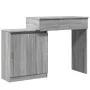 Frisiertisch mit LED-Lichtern in Sonoma-Grau 115x37x110,5 cm. von , Schlafzimmerkommoden - Ref: Foro24-848232, Preis: 120,56 ...