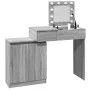 Frisiertisch mit LED-Lichtern in Sonoma-Grau 115x37x110,5 cm. von , Schlafzimmerkommoden - Ref: Foro24-848232, Preis: 120,56 ...