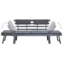 Garden bench with cushions 2 in 1 190 cm gray acacia wood by vidaXL, garden benches - Ref: Foro24-312119, Price: 291,85 €, Di...