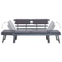 Gartenbank mit 2 in 1 Kissen 190 cm graues Akazienholz von vidaXL, Gartenbänke - Ref: Foro24-312119, Preis: 298,00 €, Rabatt: %