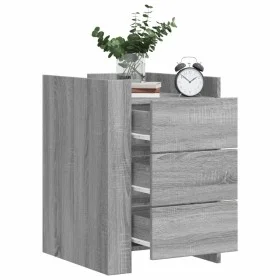 Mesita de noche madera de ingeniería gris Sonoma 45x50x65 cm by , Nightstands - Ref: Foro24-848309, Price: 90,64 €, Discount: %
