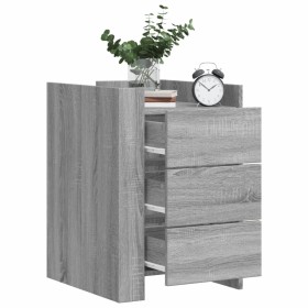 Mesita de noche madera de ingeniería gris Sonoma 45x50x65 cm by , Nightstands - Ref: Foro24-848309, Price: 93,79 €, Discount: %