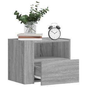 Mesita de noche de pared color gris Sonoma 45x30x35 cm von , Nachttische - Ref: Foro24-848321, Preis: 40,20 €, Rabatt: %