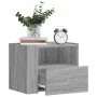 Mesita de noche de pared color gris Sonoma 45x30x35 cm by , Nightstands - Ref: Foro24-848321, Price: 39,66 €, Discount: %