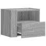 Mesita de noche de pared color gris Sonoma 45x30x35 cm by , Nightstands - Ref: Foro24-848321, Price: 39,66 €, Discount: %
