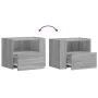 Mesita de noche de pared color gris Sonoma 45x30x35 cm by , Nightstands - Ref: Foro24-848321, Price: 39,66 €, Discount: %