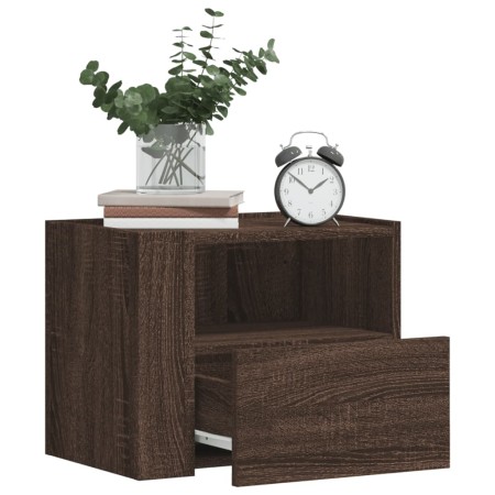 Mesita de noche de pared marrón roble 45x30x35 cm by , Nightstands - Ref: Foro24-848323, Price: 40,20 €, Discount: %