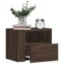Mesita de noche de pared marrón roble 45x30x35 cm de , Mesitas de noche - Ref: Foro24-848323, Precio: 39,66 €, Descuento: %