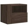 Mesita de noche de pared marrón roble 45x30x35 cm de , Mesitas de noche - Ref: Foro24-848323, Precio: 39,66 €, Descuento: %