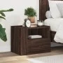Mesita de noche de pared marrón roble 45x30x35 cm de , Mesitas de noche - Ref: Foro24-848323, Precio: 39,66 €, Descuento: %
