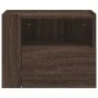 Mesita de noche de pared marrón roble 45x30x35 cm de , Mesitas de noche - Ref: Foro24-848323, Precio: 39,66 €, Descuento: %