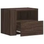 Mesita de noche de pared marrón roble 45x30x35 cm de , Mesitas de noche - Ref: Foro24-848323, Precio: 39,66 €, Descuento: %