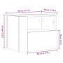 Mesita de noche de pared marrón roble 45x30x35 cm by , Nightstands - Ref: Foro24-848323, Price: 40,20 €, Discount: %