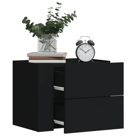 Mesitas de noche de pared 2 unidades negra 45x30x35 cm de , Mesitas de noche - Ref: Foro24-848328, Precio: 75,82 €, Descuento: %