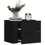 Mesitas de noche de pared 2 unidades negra 45x30x35 cm de , Mesitas de noche - Ref: Foro24-848328, Precio: 75,82 €, Descuento: %