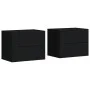 Mesitas de noche de pared 2 unidades negra 45x30x35 cm de , Mesitas de noche - Ref: Foro24-848328, Precio: 74,95 €, Descuento: %
