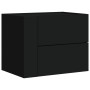 Mesitas de noche de pared 2 unidades negra 45x30x35 cm de , Mesitas de noche - Ref: Foro24-848328, Precio: 75,82 €, Descuento: %
