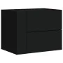 Mesitas de noche de pared 2 unidades negra 45x30x35 cm de , Mesitas de noche - Ref: Foro24-848328, Precio: 74,95 €, Descuento: %