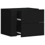 Mesitas de noche de pared 2 unidades negra 45x30x35 cm de , Mesitas de noche - Ref: Foro24-848328, Precio: 74,95 €, Descuento: %