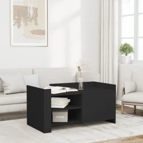 Mesa de centro de madera de ingeniería negra 100x50x50 cm by , Coffee table - Ref: Foro24-848361, Price: 77,69 €, Discount: %