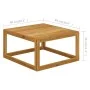 Footstool with cream white cushion solid acacia wood by vidaXL, Modular outdoor sofas - Ref: Foro24-311865, Price: 53,00 €, D...