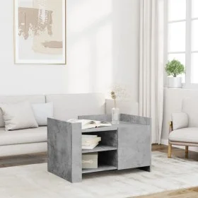 Mesa de centro madera de ingeniería gris hormigón 80x50x50 cm by , Coffee table - Ref: Foro24-848356, Price: 65,81 €, Discoun...