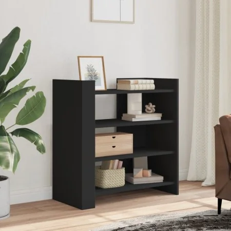 Aparador de madera de ingeniería negro 73,5x35x75 cm by , Sideboards - Ref: Foro24-848389, Price: 62,16 €, Discount: %