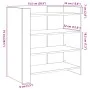 Aparador de madera de ingeniería negro 73,5x35x75 cm by , Sideboards - Ref: Foro24-848389, Price: 62,16 €, Discount: %