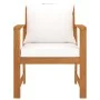 Garden chairs with cream cushion 2 pcs solid acacia wood by vidaXL, Garden chairs - Ref: Foro24-311831, Price: 216,76 €, Disc...