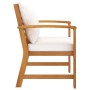 Garden chairs with cream cushion 2 pcs solid acacia wood by vidaXL, Garden chairs - Ref: Foro24-311831, Price: 220,30 €, Disc...