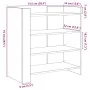 Aparador de madera de ingeniería marrón roble 73,5x35x75 cm de , Aparadores - Ref: Foro24-848394, Precio: 58,31 €, Descuento: %