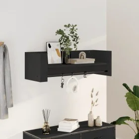 Estante de pared madera de ingeniería negro 100x35x30,5 cm by , Shelves and shelves - Ref: Foro24-848459, Price: 41,43 €, Dis...