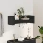Estante de pared madera de ingeniería negro 100x35x30,5 cm de , Estantes y estanterías - Ref: Foro24-848459, Precio: 41,39 €,...