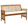 Banco de jardín con cojín madera maciza de acacia 147 cm de vidaXL, Bancos de jardín - Ref: Foro24-312134, Precio: 200,26 €, ...