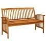 Banco de jardín con cojín madera maciza de acacia 147 cm de vidaXL, Bancos de jardín - Ref: Foro24-312134, Precio: 196,81 €, ...