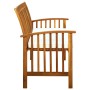 Banco de jardín con cojín madera maciza de acacia 147 cm de vidaXL, Bancos de jardín - Ref: Foro24-312134, Precio: 200,26 €, ...