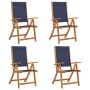 Faltbare Gartenstühle, 4 Stück Massivholz Akazie mit Textilene. von , Gartenstühle - Ref: Foro24-3279241, Preis: 300,93 €, Ra...