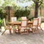 Sillas de jardín plegables 6 uds madera maciza acacia textileno by , Garden chairs - Ref: Foro24-3279236, Price: 443,55 €, Di...