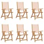 Sillas de jardín plegables 6 uds madera maciza acacia textileno by , Garden chairs - Ref: Foro24-3279236, Price: 452,19 €, Di...