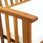 Banco de jardín con cojín madera maciza de acacia 147 cm de vidaXL, Bancos de jardín - Ref: Foro24-312134, Precio: 196,81 €, ...