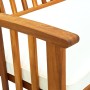 Banco de jardín con cojín madera maciza de acacia 147 cm de vidaXL, Bancos de jardín - Ref: Foro24-312134, Precio: 200,26 €, ...