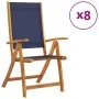 Sillas de jardín plegables 8 uds madera maciza acacia textileno by , Garden chairs - Ref: Foro24-3279243, Price: 597,18 €, Di...