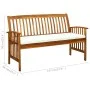 Banco de jardín con cojín madera maciza de acacia 147 cm de vidaXL, Bancos de jardín - Ref: Foro24-312134, Precio: 196,81 €, ...